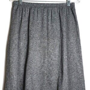 VTG Drapers & Damons Womens Med Gray Lined Acrylic Stretch Skirt Elastic Wasit